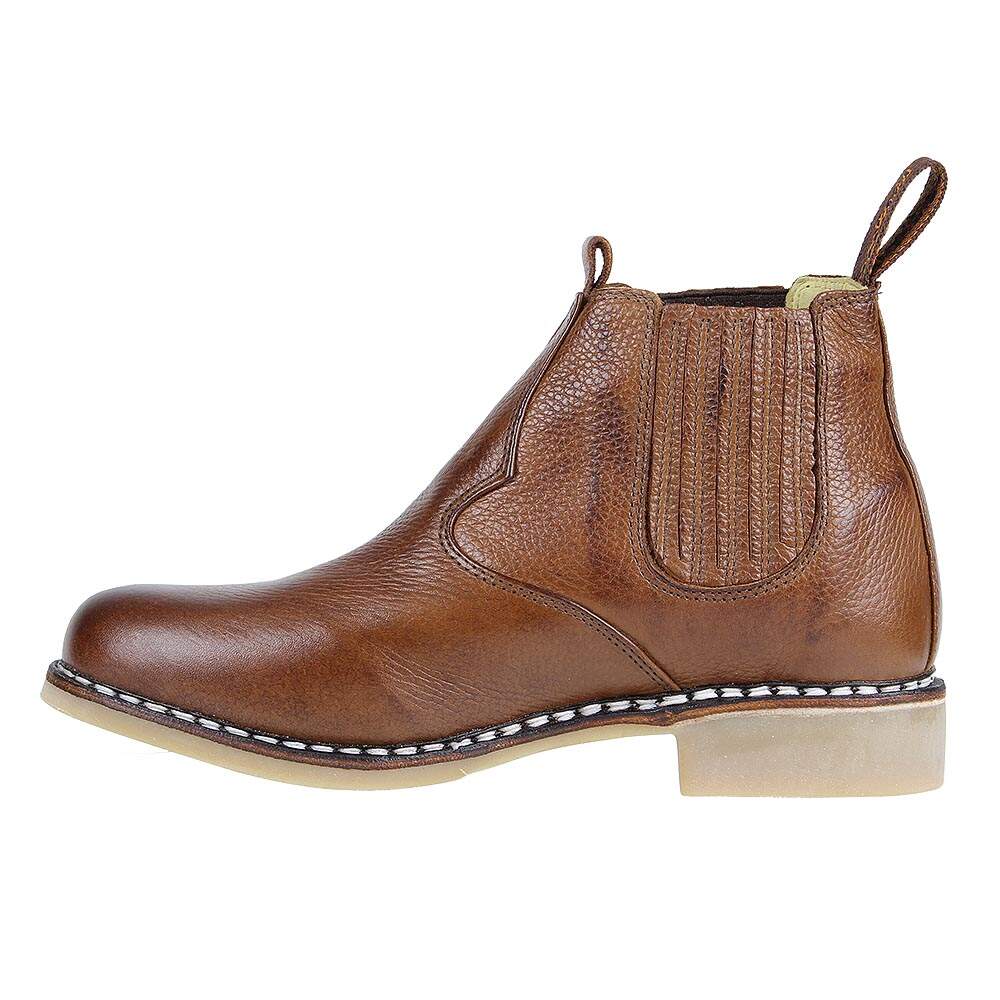 Botina Zebu Original Marrom Masculina Vira Francesa 24126 - Rodeo West