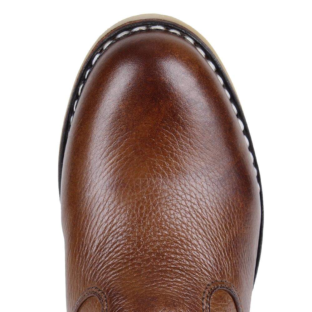 Botina Zebu Original Marrom Masculina Vira Francesa 24126 - Rodeo West