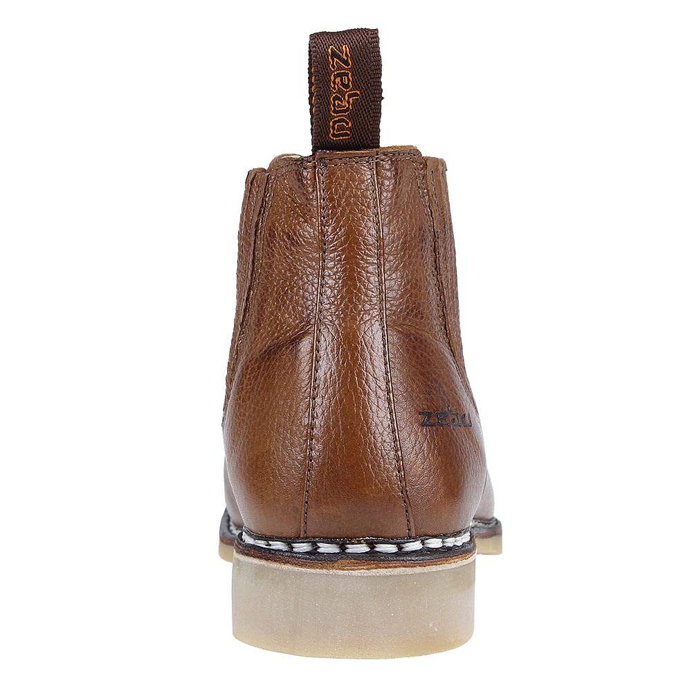 Botina Zebu Original Marrom Masculina Vira Francesa 24126 - Rodeo West
