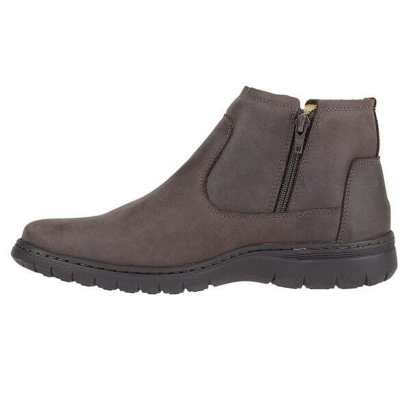 Botina Marrom Masculina com Zper Zebu Original 24124