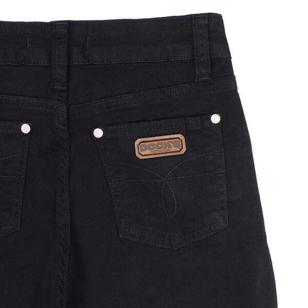 Cala Jeans Flare Feminina Sarja Preta Dock\'s 23919