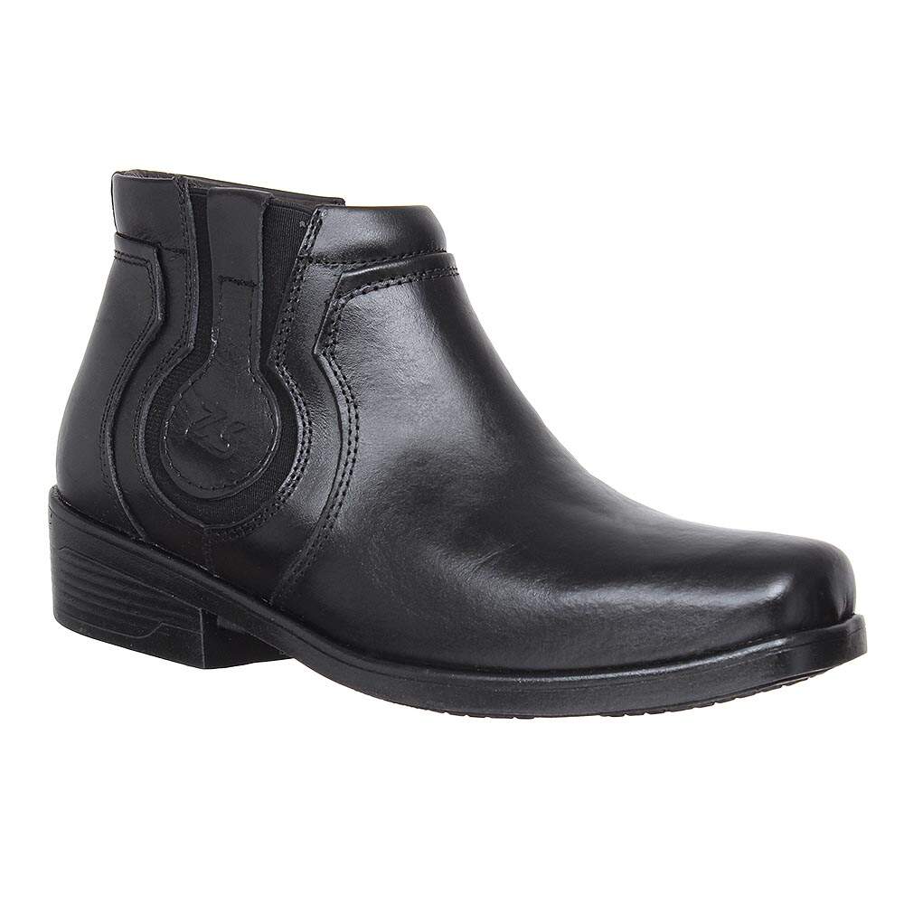 Botina Masculina Preta Bico Quadrado Zebu 26521 - Rodeo West