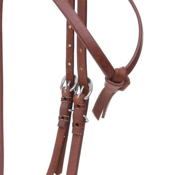 Cabeada Testeira N em Couro Pinho para Cavalo Top Equine 28106