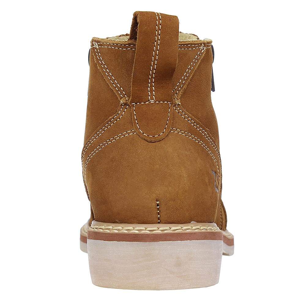 Botina Couro Marrom com Zíper Masculina Zebu 28317 - Rodeo West