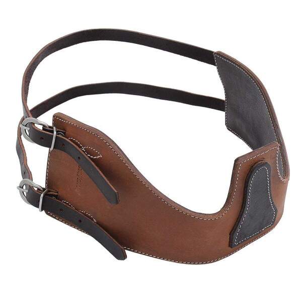 Colar Anti-Aerofagia em Couro Marrom Boots Horse 28546