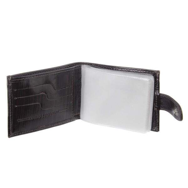 Carteira Masculina de Couro Marrom com Porta Moedas e Zper Interno DH Couros 28611