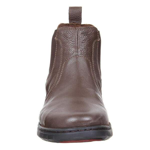 Botina Masculina de Couro Marrom Bico Redondo Cow Way 30025