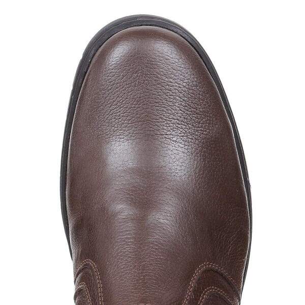 Botina Masculina de Couro Marrom Bico Redondo Cow Way 30025
