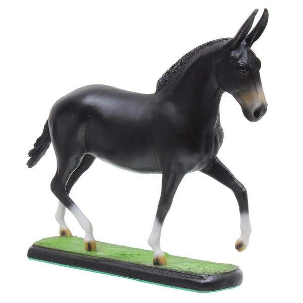 Escultura em Resina Mula Preta Home Western Decor 30449