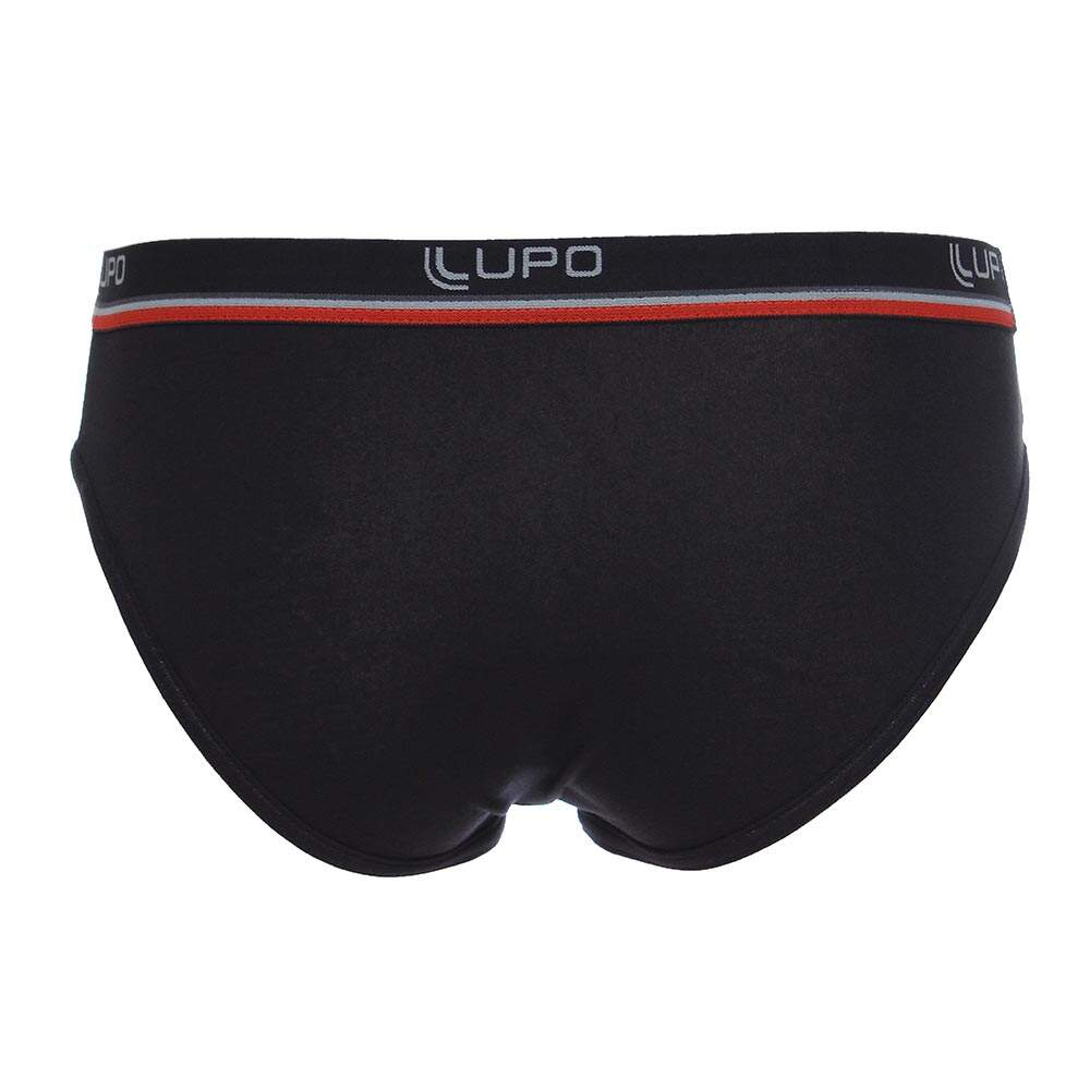 Cueca Lupo Slip Algodão com Elastano Preta 30656 - Rodeo West