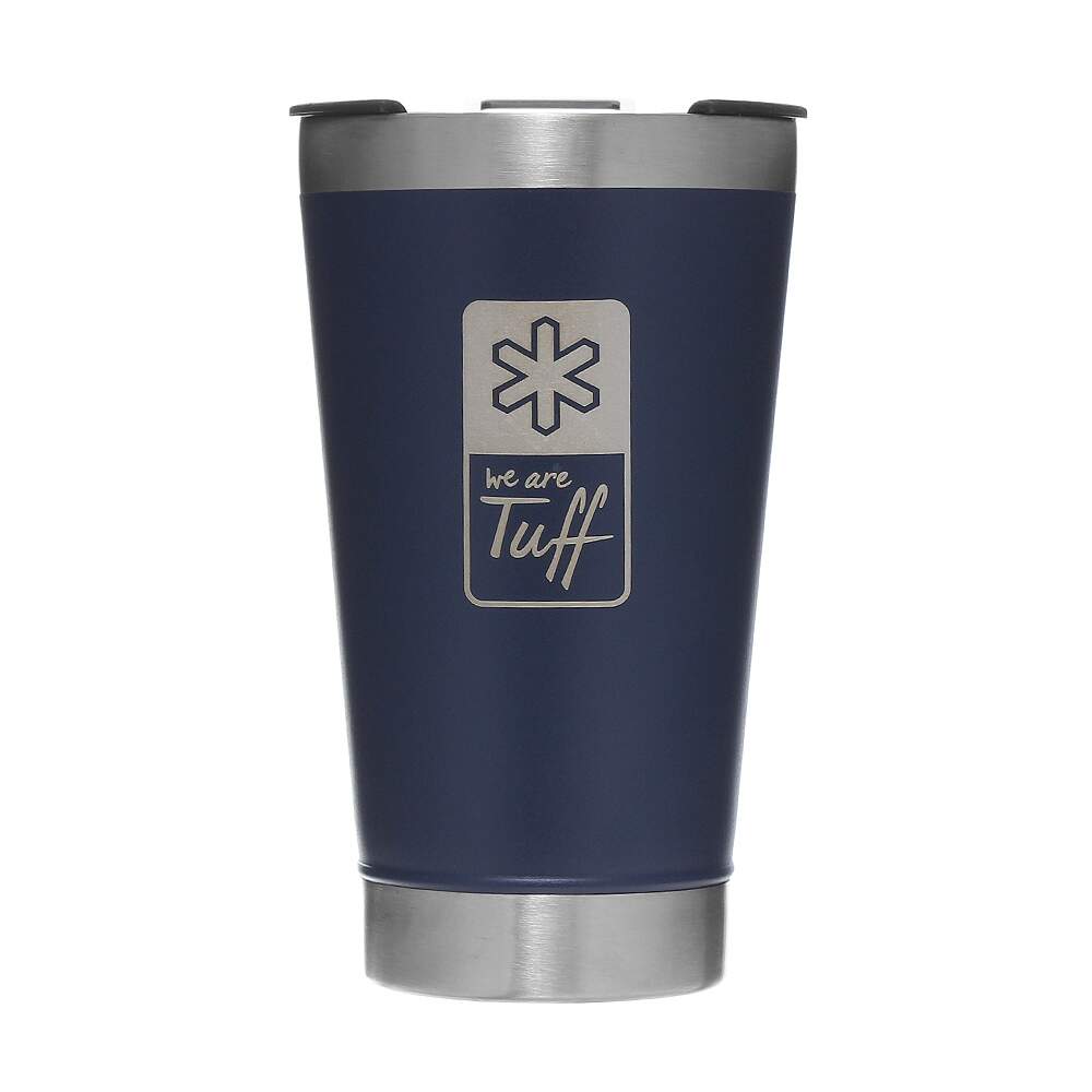 Copo Térmico de Alumínio Azul Marinho com Abridor 473ml Tuff 31045