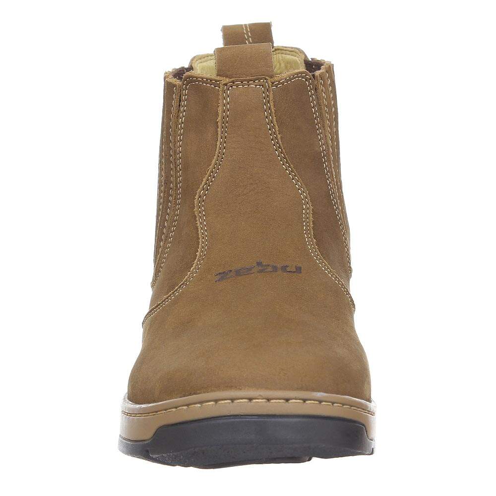 Botina Unissex Marrom Básica Bico Redondo Zebu 31226 - Rodeo West