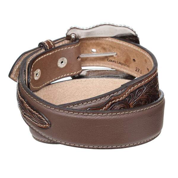Cinto Country Couro Marrom Paul Western 31241