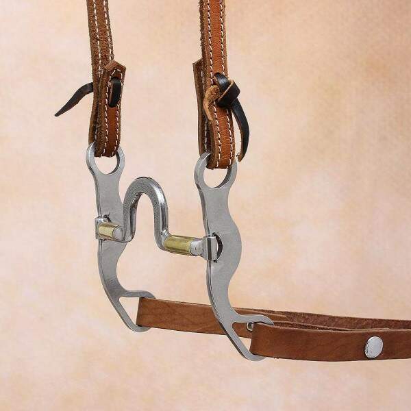 Freio Inox Perna Curta com Bocal Alto Fixo Bronc-Steel 31683