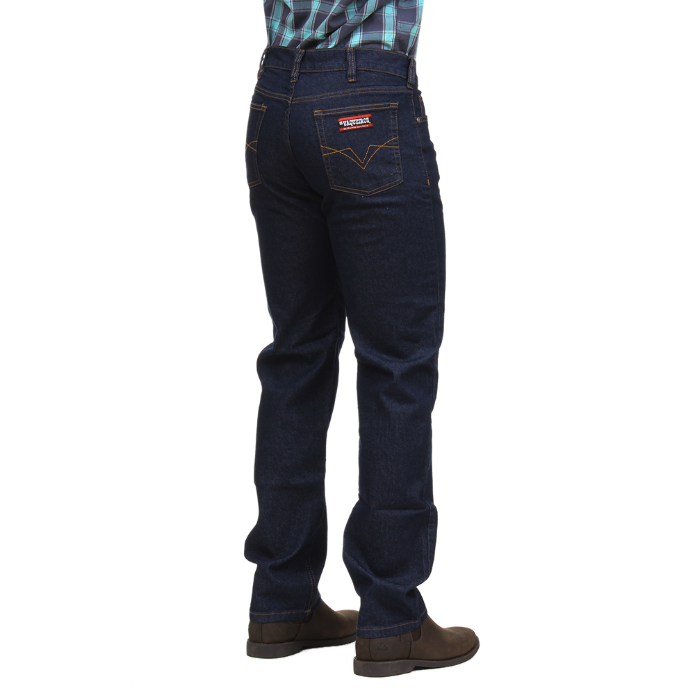 Calça Jeans Masculina Tradicional com Elastano Azul Escuro Os
