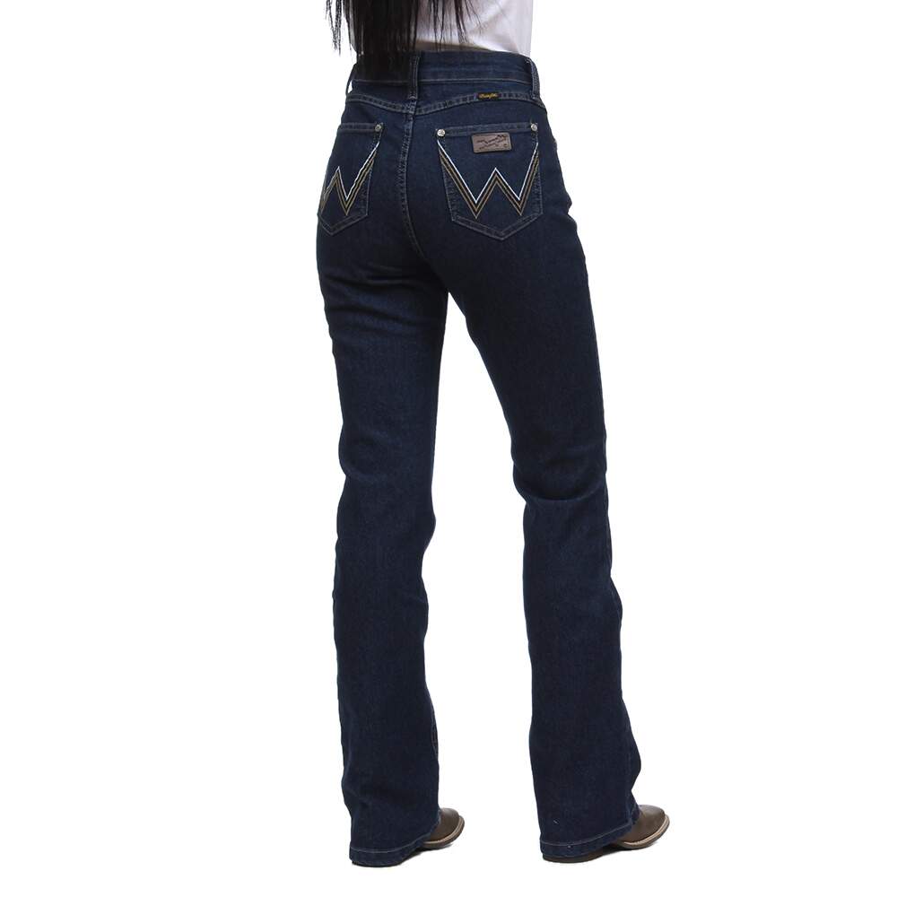 経*血様 Needles wrangler Boot cut jean pant Calça Jeans Feminina Boot Cut Azul Escuro Wrangler 32298 - Rodeo West