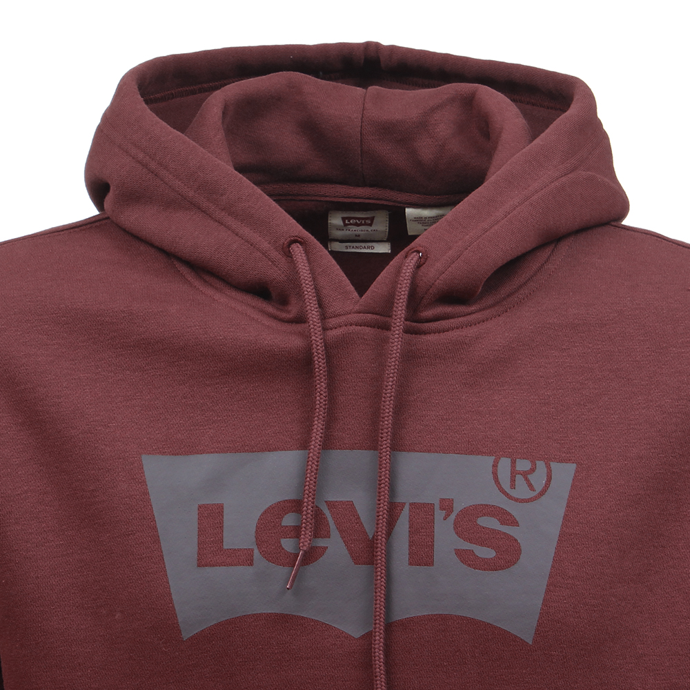 Moletom Masculino Bordô com Capuz e Bolso Canguru Levi's 32423