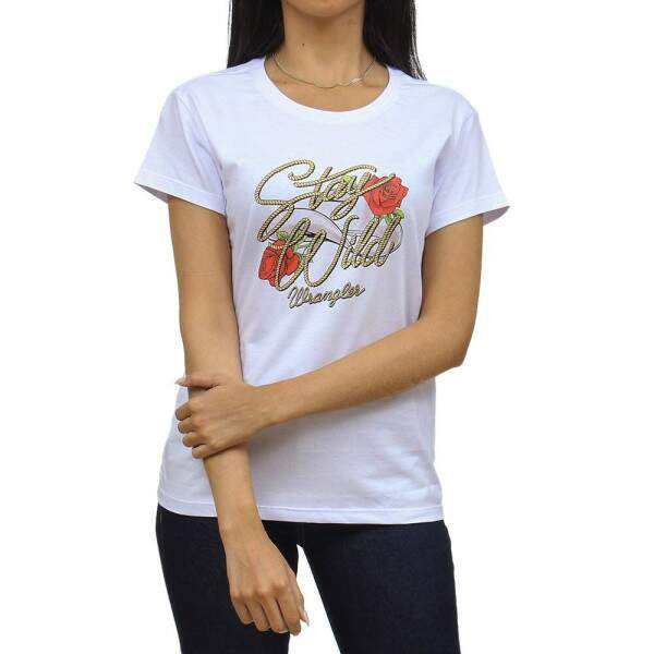Camiseta Branca Feminina Estampada Wrangler 32511