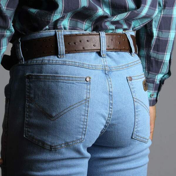 Cinto Country com Detalhe Avestruz Cow Way 32919