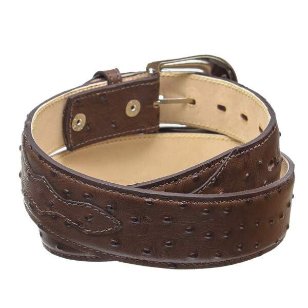 Cinto Country com Detalhe Avestruz Cow Way 32919