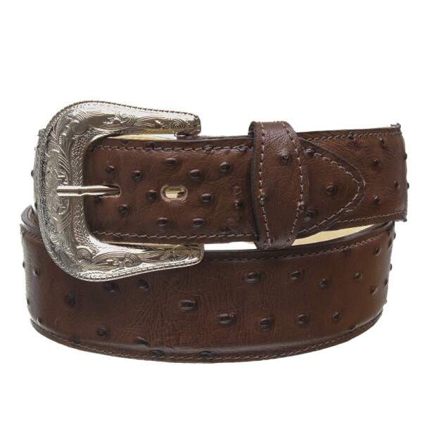 Cinto Country com Detalhe Avestruz Cow Way 32919