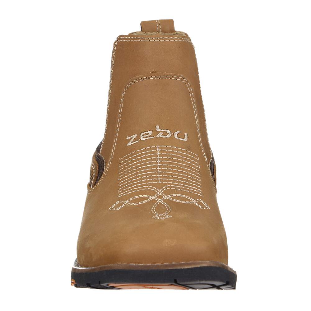 Botina Masculina Bico Quadrado Marrom Zebu 32932 - Rodeo West