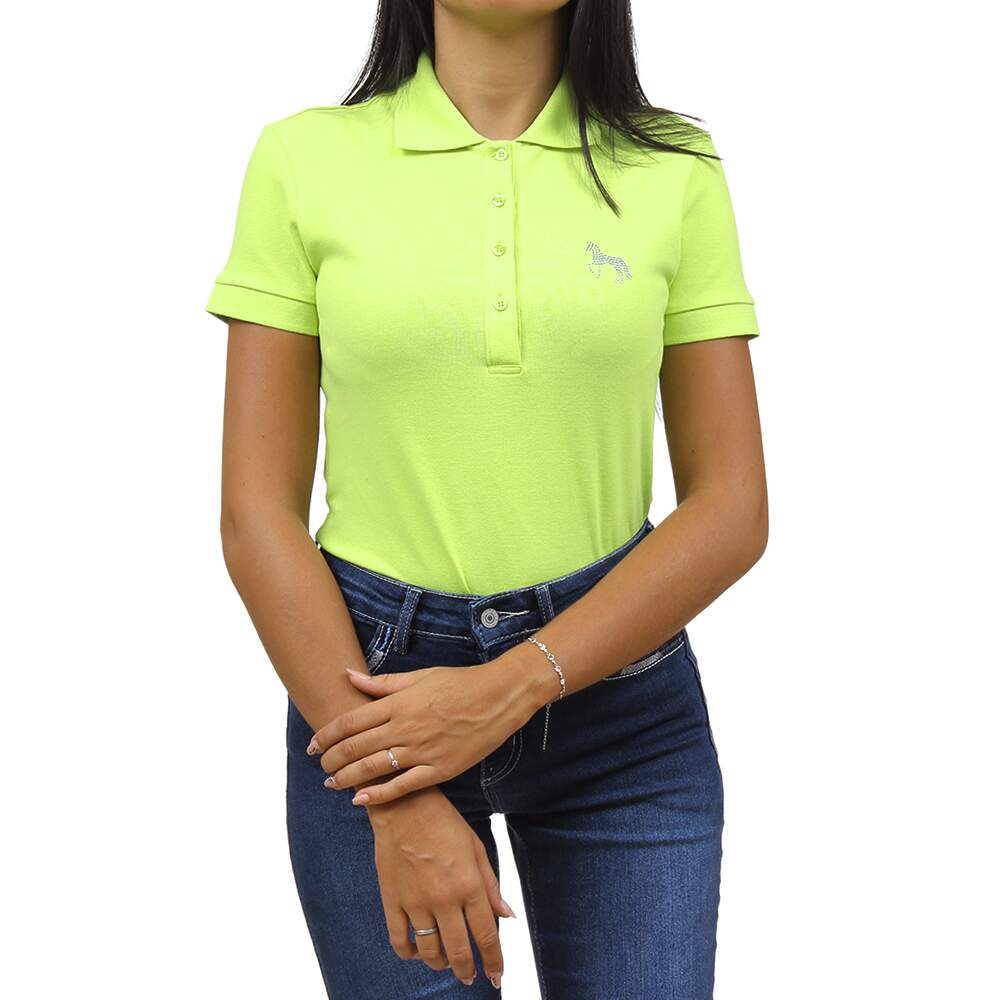 Camisa Gola Polo Feminina Verde Limão Tassa 33249 - Rodeo West