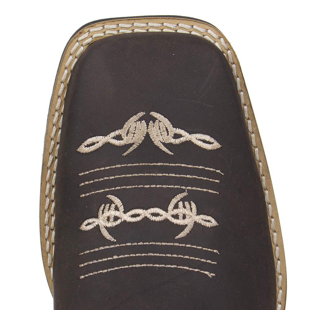 Botina Masculina Café Bico Quadrado Cow Way 33295 - Rodeo West