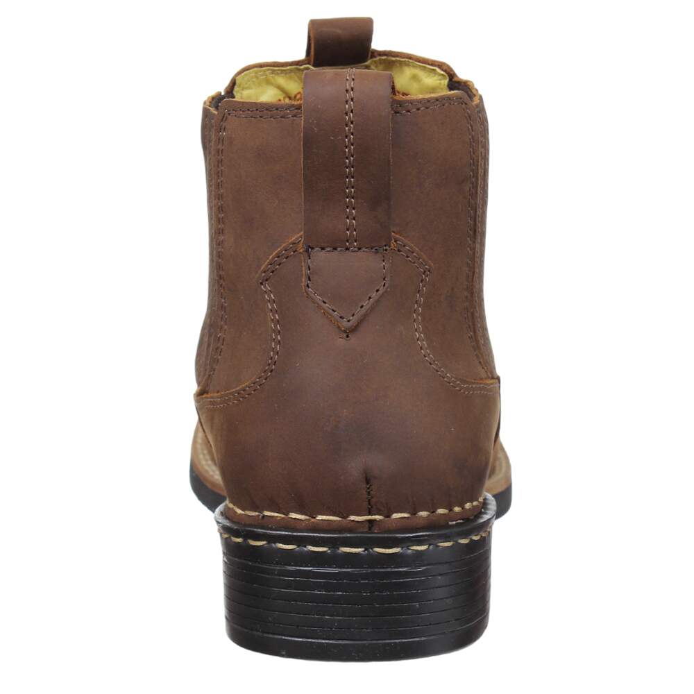 帽子 nobu Botina Masculina Bico Quadrado Marrom Zebu 33568 - Rodeo West
