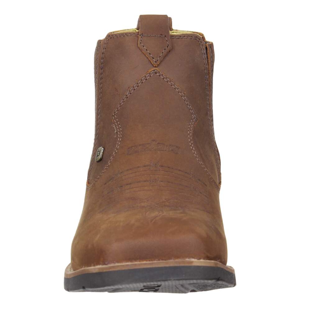 Botina Masculina Bico Quadrado Marrom Zebu 33568 - Rodeo West