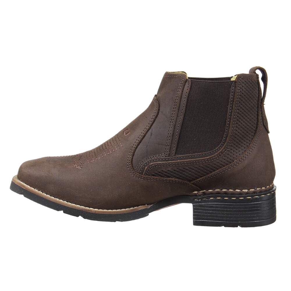 Botina Masculina Bico Quadrado Graxo Zebu 33569 - Rodeo West