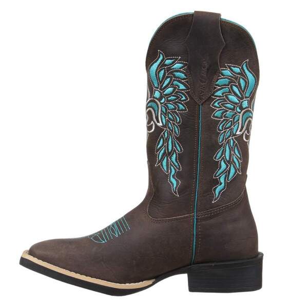 Bota Feminina Caf Bico Quadrado Cow Way 33708