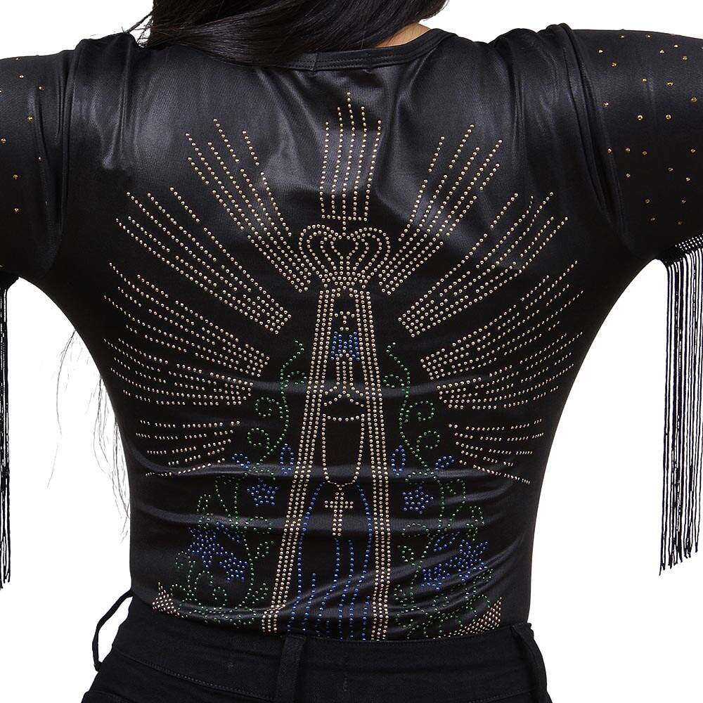 Veste de concours western noire : veste d'équitation en strass Veste de concours western noire : veste d'équitation en strass