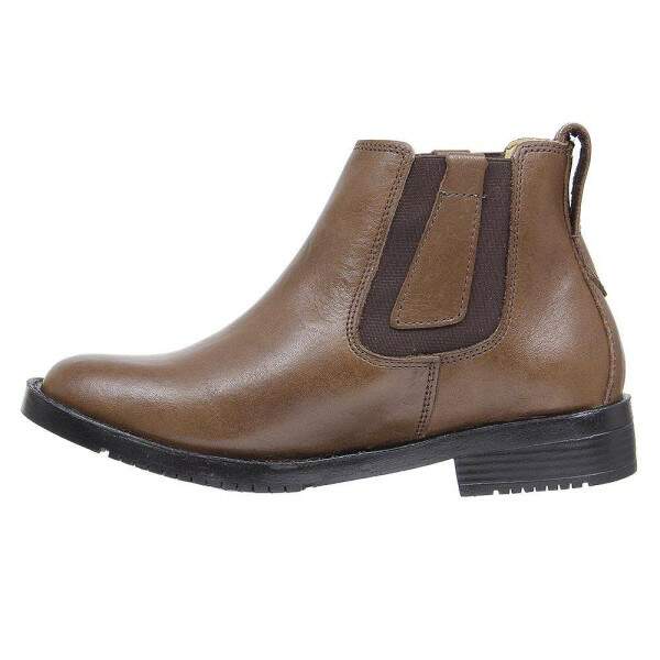 Botina Marrom Feminina Bico Redondo Zebu 27779