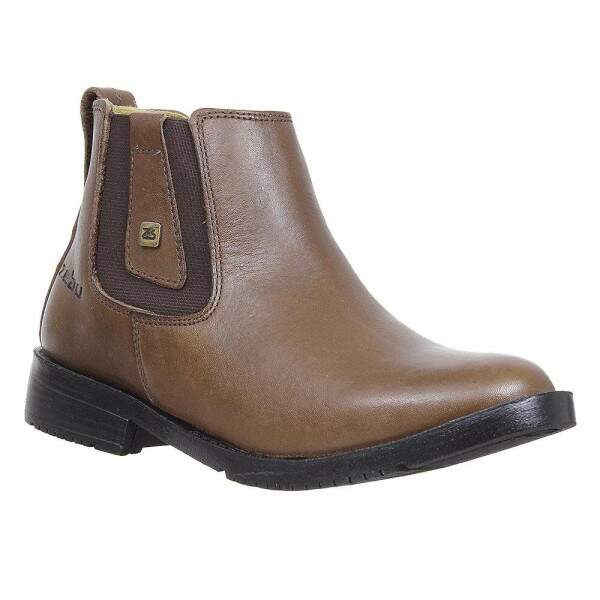 Botina Marrom Feminina Bico Redondo Zebu 27779