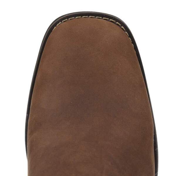 Botina Masculina Bico Quadrado Chocolate Potro 36628