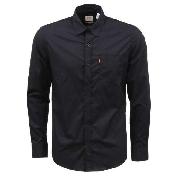 Camisa Manga Longa Masculina Preta Lisa Levi's 33195