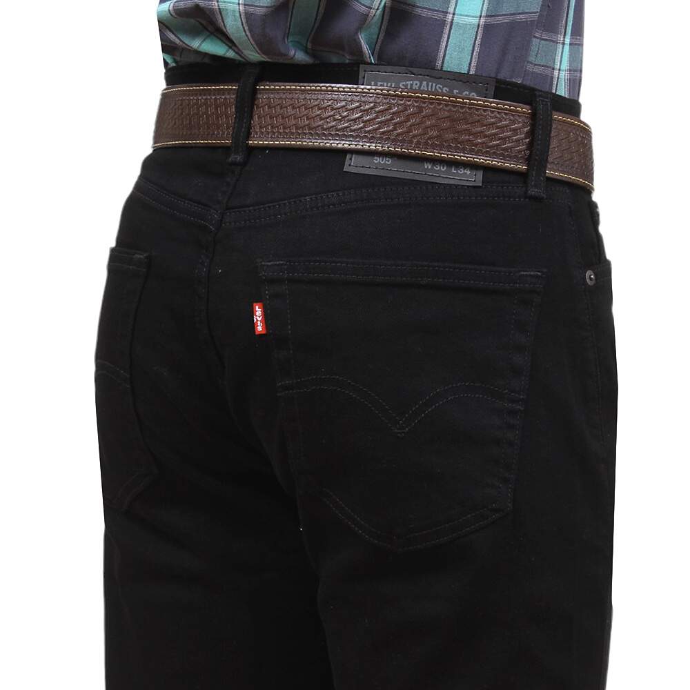 USA製 Levi's 505 Black Denim Pants 36/30 Calça Jeans Masculina 505 Regular Preta Levi's 35705 - Rodeo West