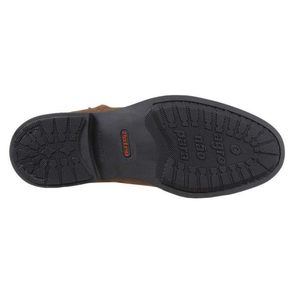Botina Masculina Potro Bico Redondo Chocolate 35323