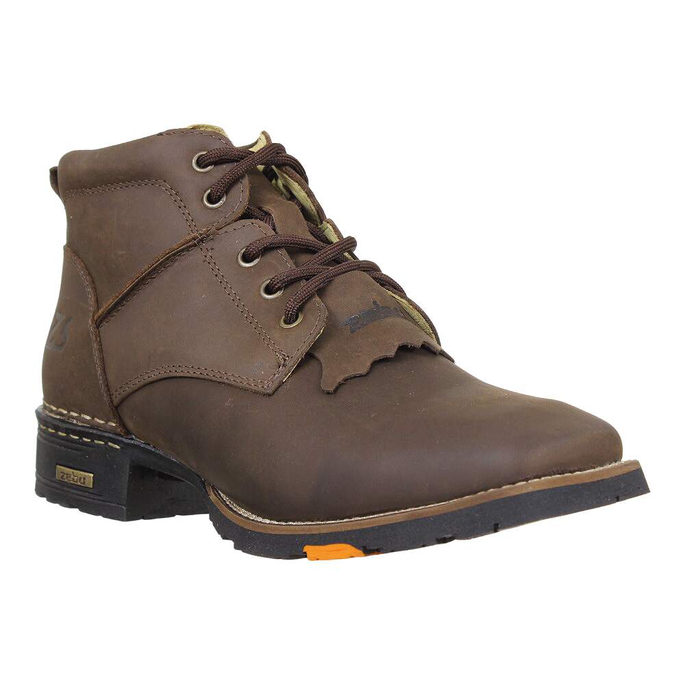 Botina Masculina Bico Quadrado Graxo Zebu 36664 - Rodeo West