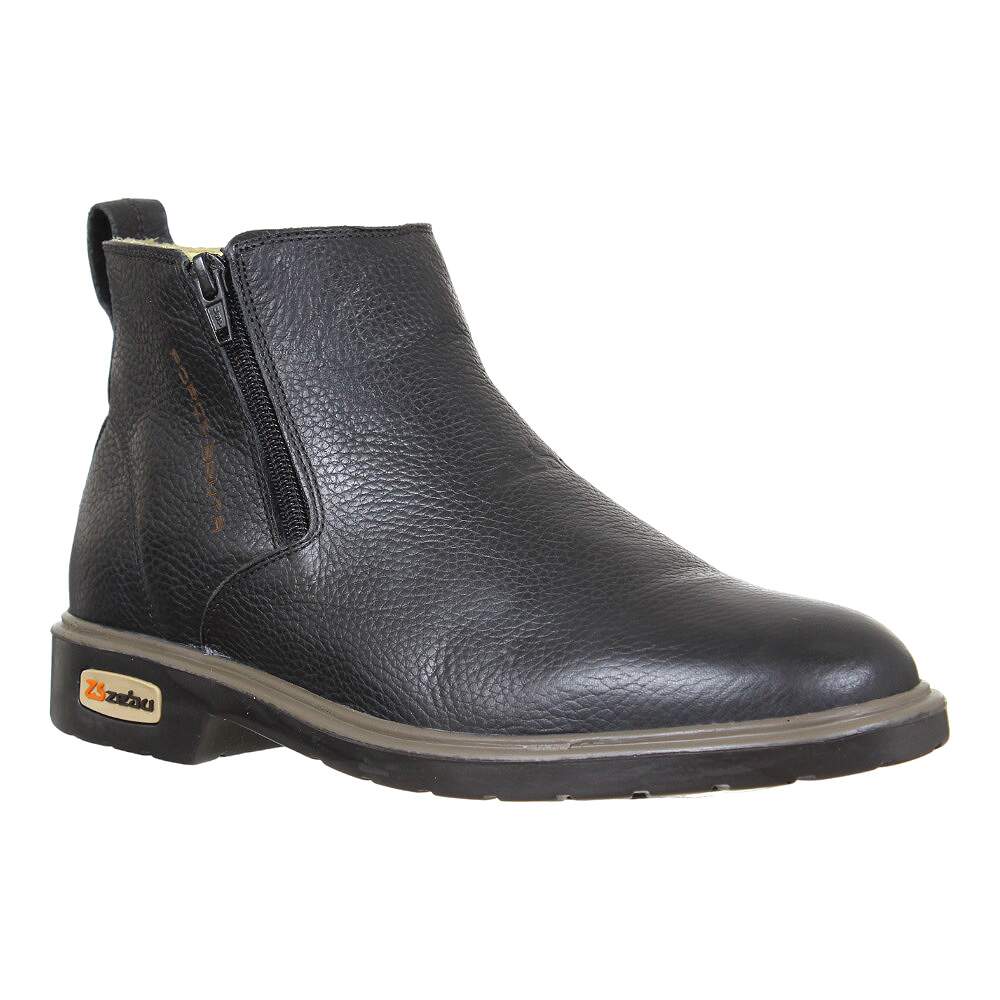 Bubu③ J726 Botina Masculina Bico Redondo Preto Zebu 36665 - Rodeo West