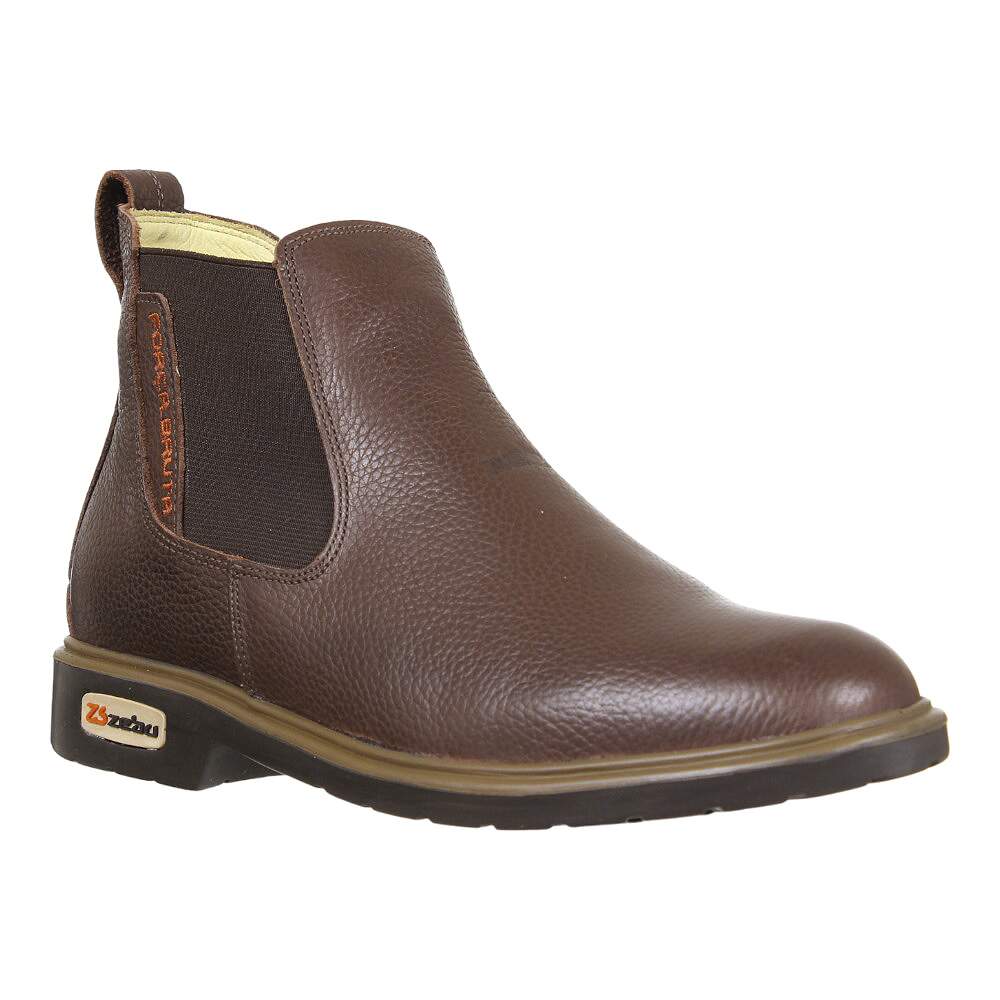 Botina Masculina Bico Redondo Pinhão Zebu 36669 - Rodeo West