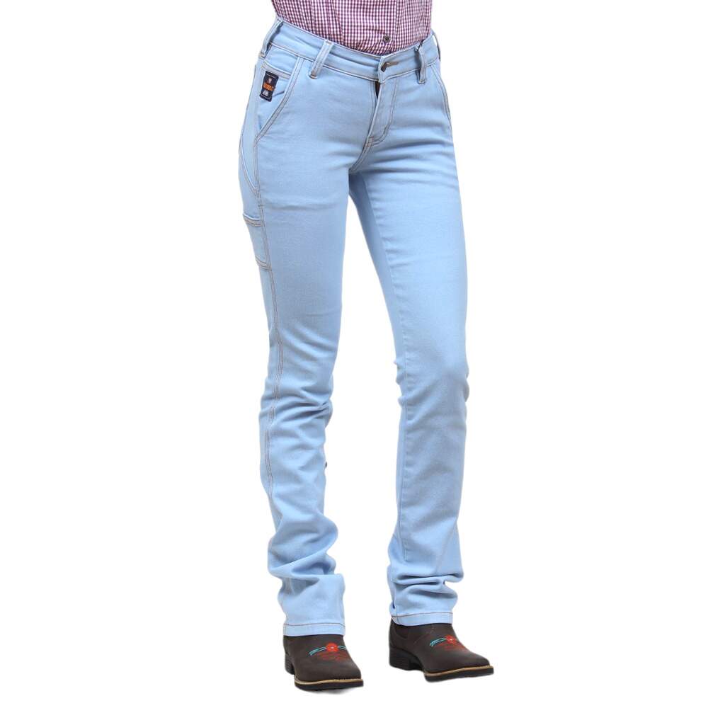 Calça Jeans Feminina Carpinteira Delavê Cowboy Winner 36295