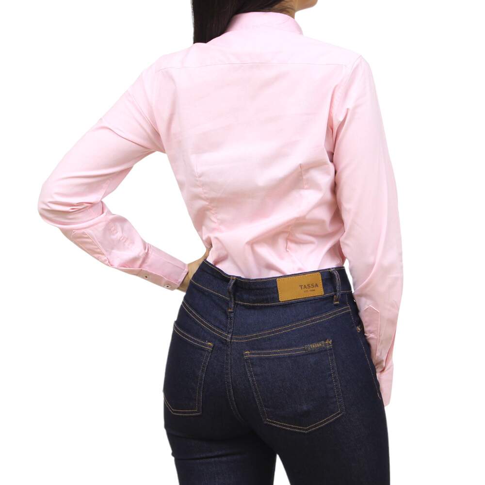 Camisa Feminina Lisa Rosa Manga Longa Austin 36692 - Rodeo West