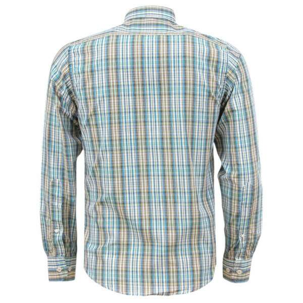 Camisa Masculina Xadrez Azul Manga Longa Austin 37336