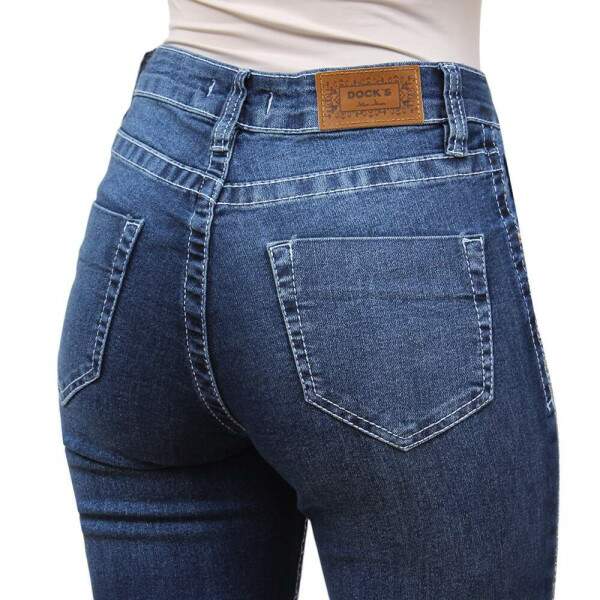 Cala Jeans Feminina Azul Flare com Strass Dock\'s 37386