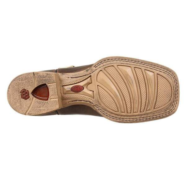 Bota Masculina Bico Quadrado Castanho Cow Way 37506