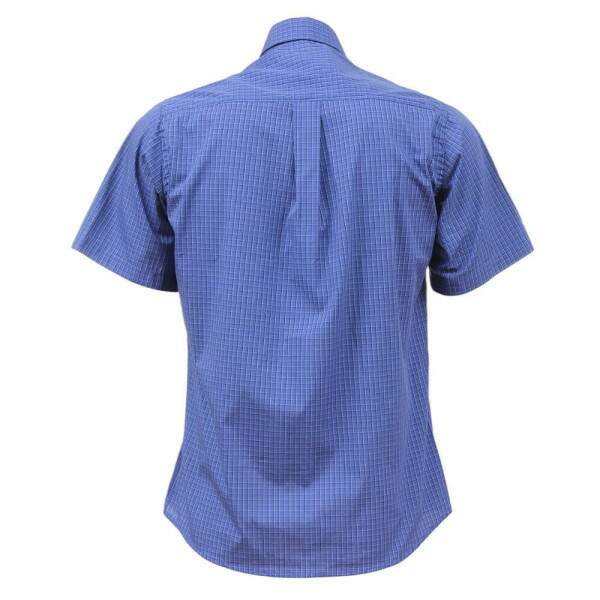 Camisa Masculina Manga Curta Xadrez Azul Tuff 37616