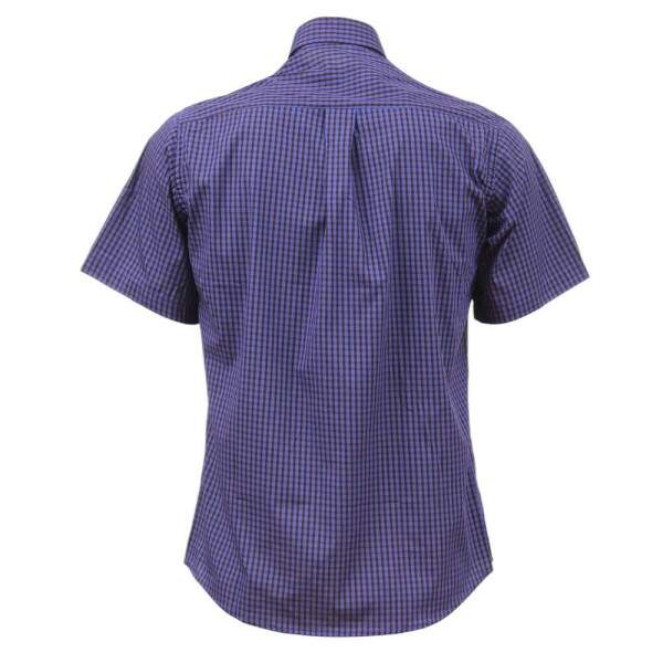 Camisa Masculina Manga Curta Xadrez Roxo Tuff 37617