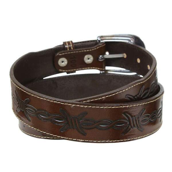 Cinto Country Marrom de Couro Cow Way 37558